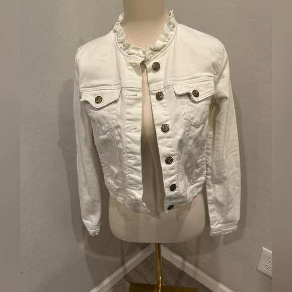 Draper James Women's White‎ denim Jacket - Picture 7 of 7